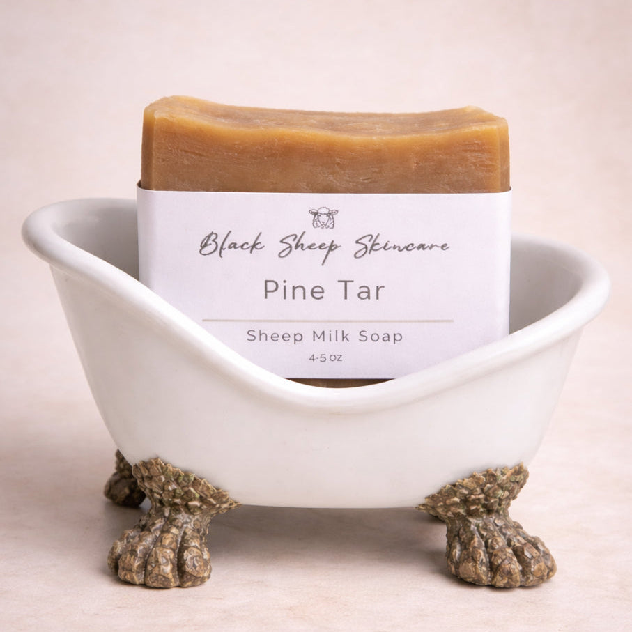 Pine Tar Bar – A Gentle Deep-Cleansing, Skin-Calming Bar for Dry, Rough Skin